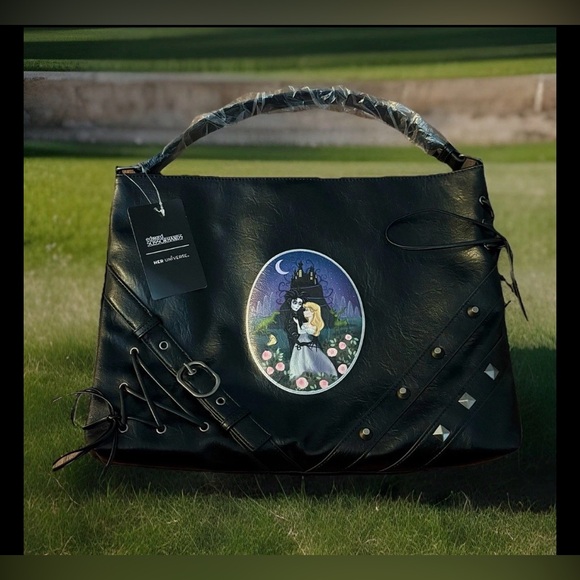 Her Universe Handbags - NEW Her Universe EDWARD SCISSORHANDS Black Faux Leather Studded Hobo Bag
